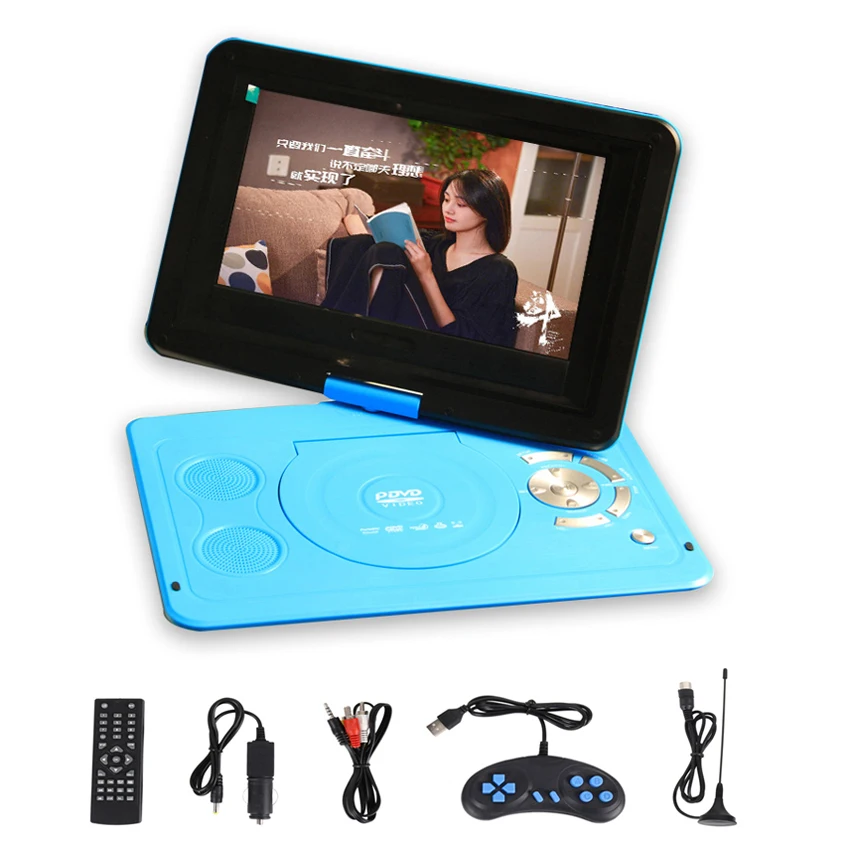 

13.9'' Hot Sales Car DVD Player Portable DVD Players FM Analog TV VCD CD Games with Card Reader USB