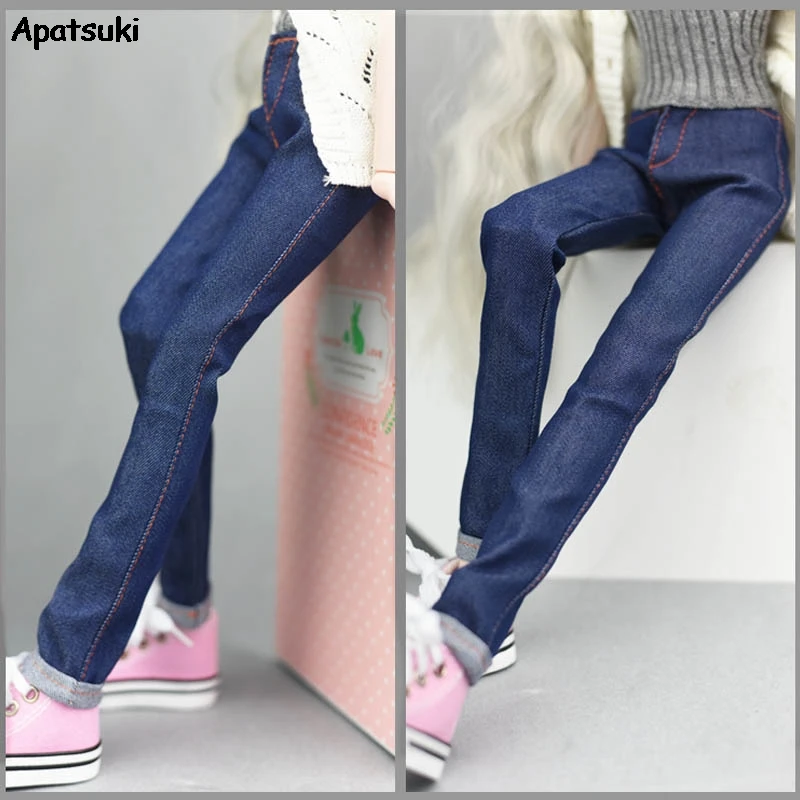 Синие джинсы для куклы 1/4 одежда наряды длинные штаны брюки BJD SD Xinyi 40 50 см