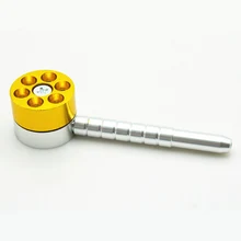 6 стрелков револьвер измельчитель табака курительная труба измельчитель 2 в 1 трубы из металлического сплава TP899