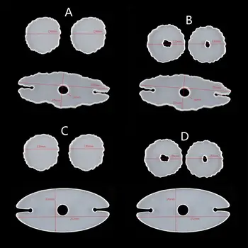 

3Pcs Handmade Wine Glass Rock Epoxy Resin Mold Bottle Shelf Storage Coaster Resin Casting Tray Mould Tools Kit Art Craft