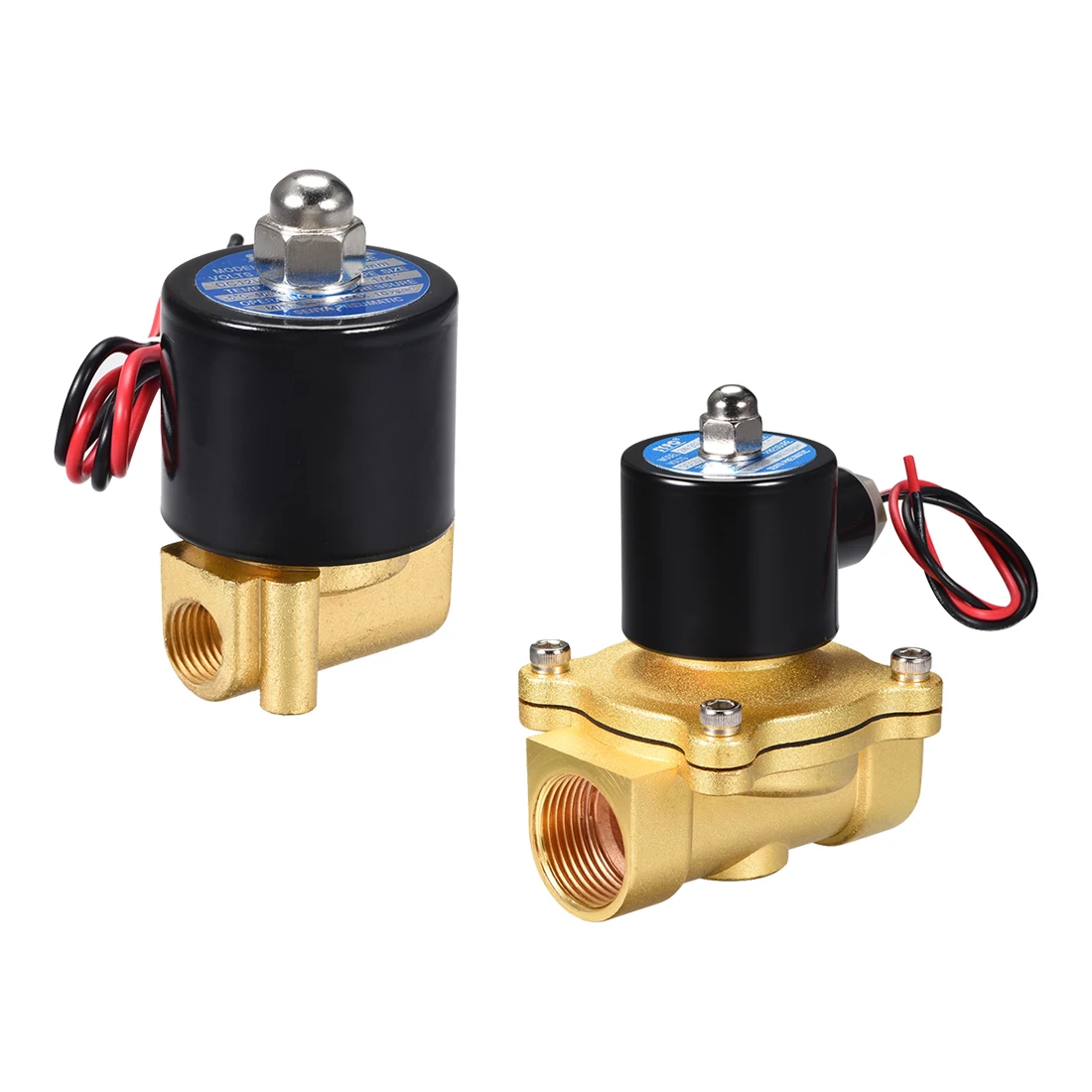 Uxcell 1 шт. Электрический электромагнитный клапан 0,25/0,375/0,5/0,75/1 дюймов нормально закрытый PT Латунь прямого действия золотой тон