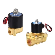 Uxcell 1 шт. Электрический электромагнитный клапан 0,25/0,375/0,5/0,75/1 дюймов нормально закрытый PT Латунь прямого действия золотой тон