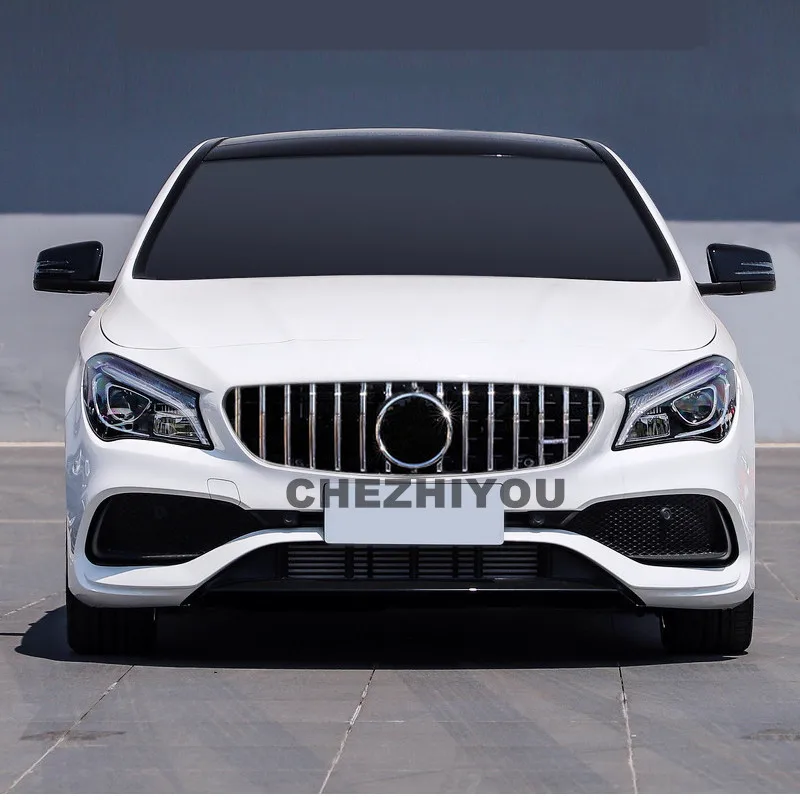GTR Передняя решетка для Mercedes A Class W176- GTR стиль Серебряный цвет черный цвет