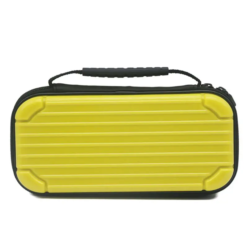 Yellow OOTDTY портативная мини-сумка для хранения, Жесткий Чехол для переноски для путешествий из ПК, защитная коробка для выключателя, игровая консоль, игровые аксессуары - Цвет: Yellow