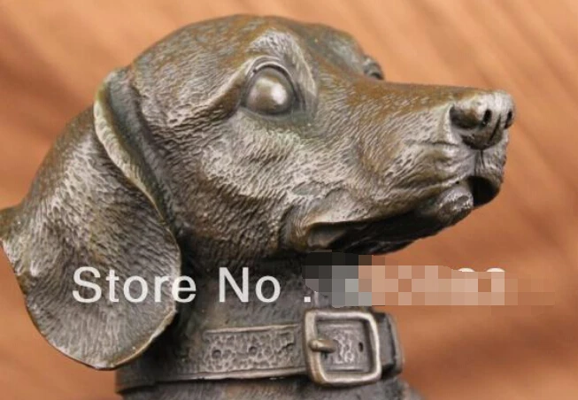 914+++ Такса Doxie миниатюрная Собака Заводчик Бронзовая статуя горячего литья скульптура Статуэтка