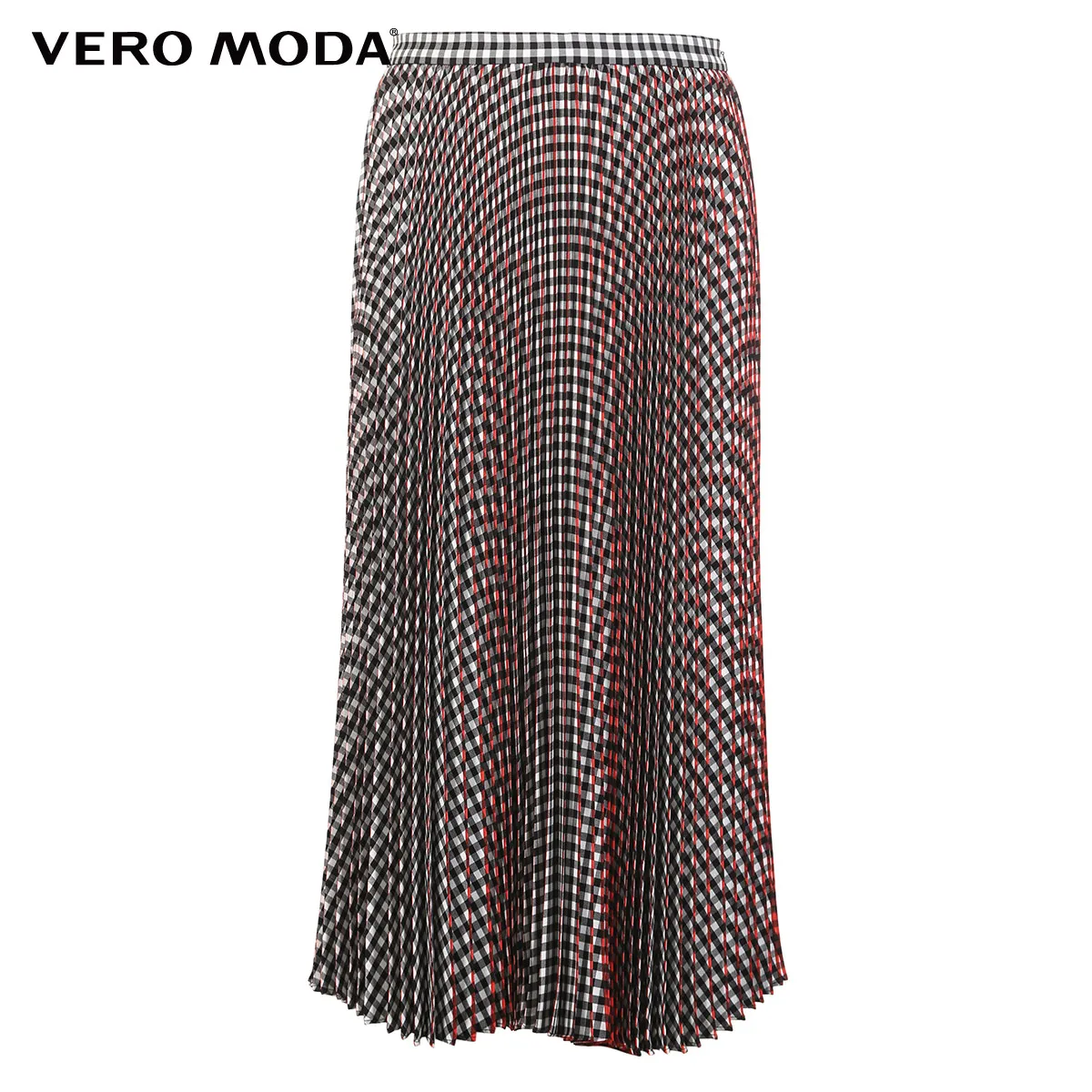 Vero Moda Женская винтажная контрастная клетчатая плиссированная юбка | 319116508