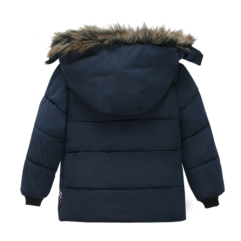 Пуховик для мальчиков коллекция года, зимняя теплая одежда с капюшоном для маленьких мальчиков, пуховик Детская верхняя одежда детская куртка на молнии для детей возрастом от Coat2-4 лет