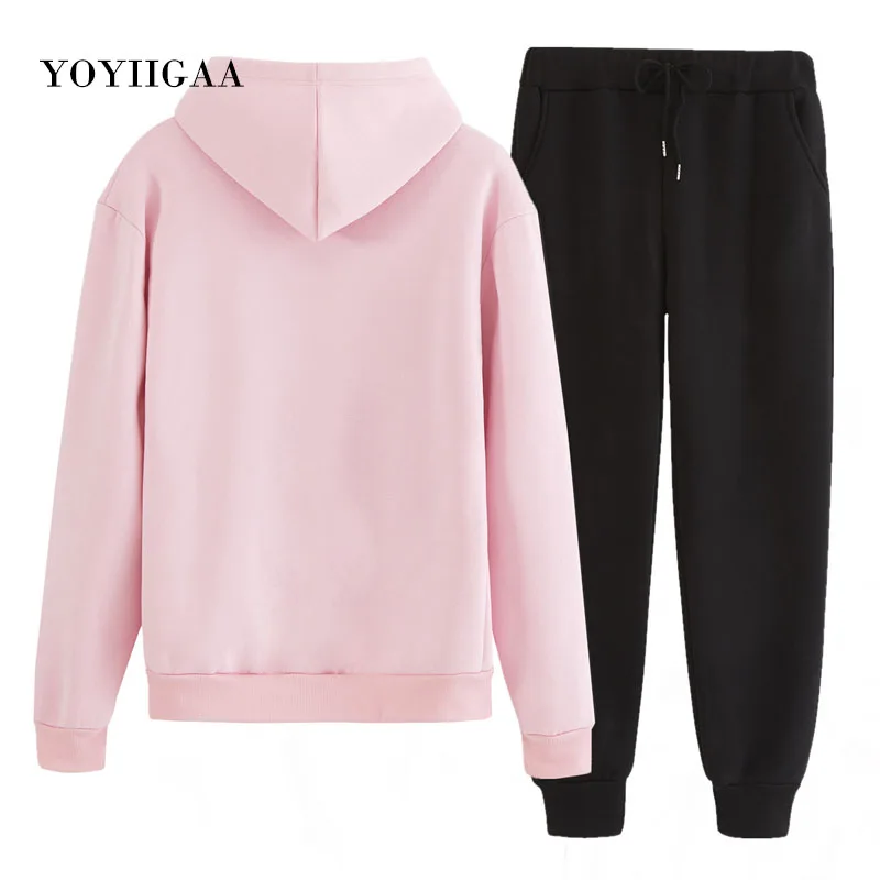 Autumn Winter 2 Piece Set Women Hoodies Pants Printed Pullover Sweatshirt Womens Hoodie Hooded with Pockets Tracksuit Suits