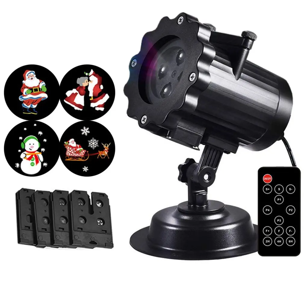 

New LED Animated Projector Lights Wireless Remote Control Movie Show for Christmas Halloween Holiday Party New Year EU US Plug