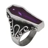 Support Dropship Newest Purple Coffin Ring 316L Stainless Steel Jewelry Size 7-13 Punk Ring ► Photo 2/5