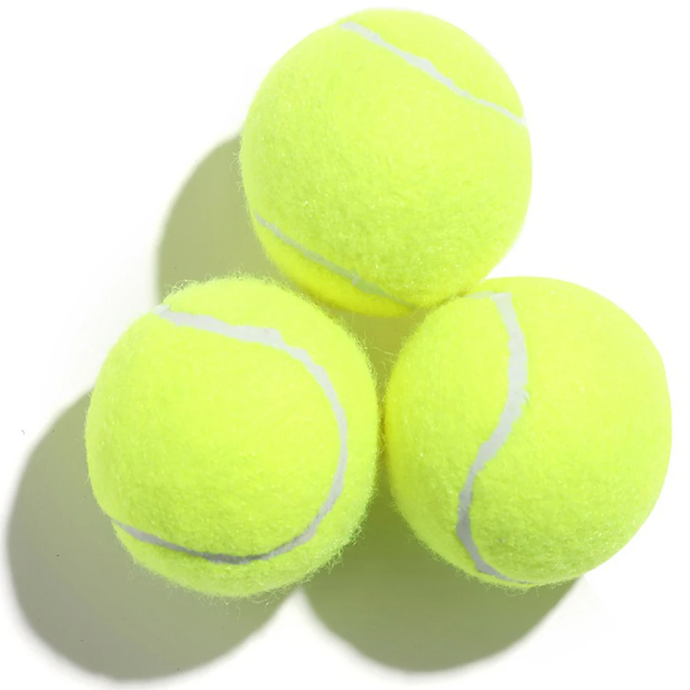 Tennis Balls 3 Pieces Pressureless Training Practice for Beginners