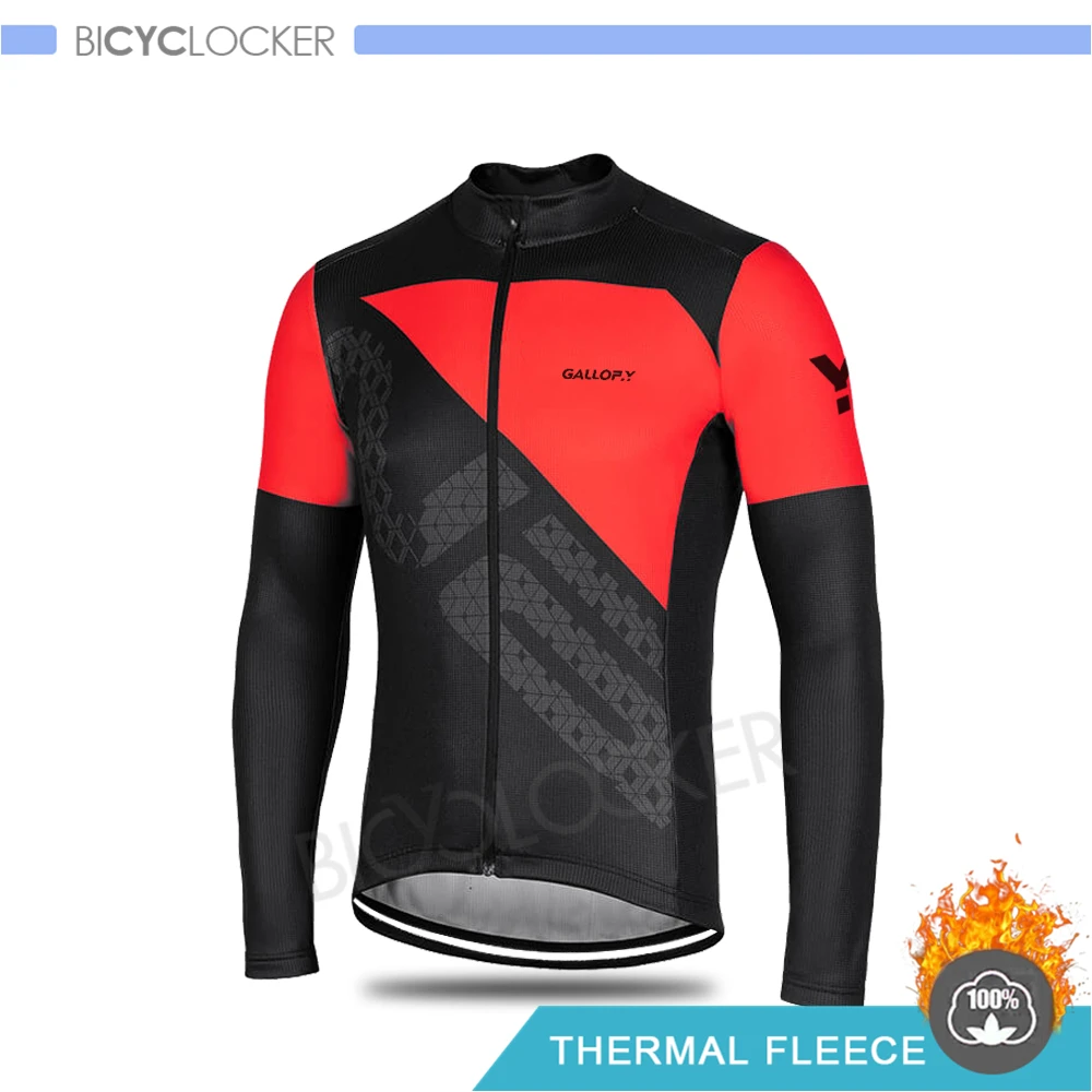 Cycling Jerseys Зимняя одежда для велоспорта MTB, мужская куртка с длинным рукавом, Джерси для велоспорта, термофлисовое пальто, униформа для шоссейного велосипеда, одежда для велоспорта, спортивная одежда - Цвет: Cycling Jerseys