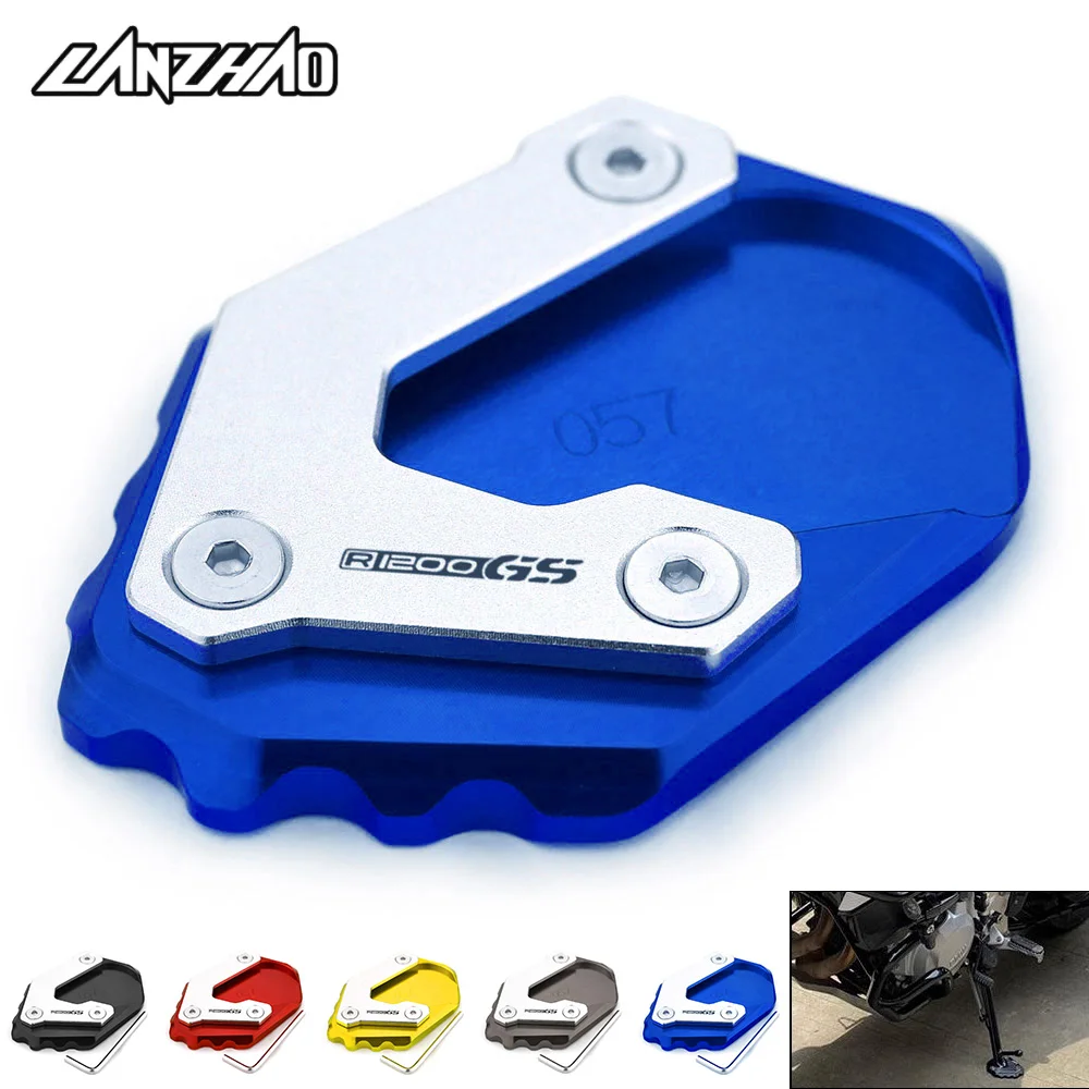 R1200GS Motorcycle Side Stand Enlarger Kickstand Enlarge Plate Pad CNC