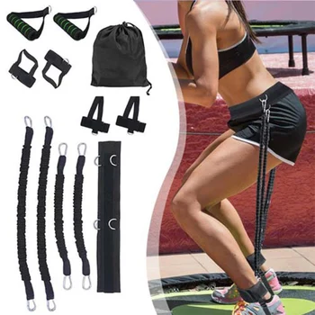 

Newly Full Body Resistance Trainer Sports Fitness Waist Leg Bouncing Training Resistance Bands Gym Stretching Kit FH99