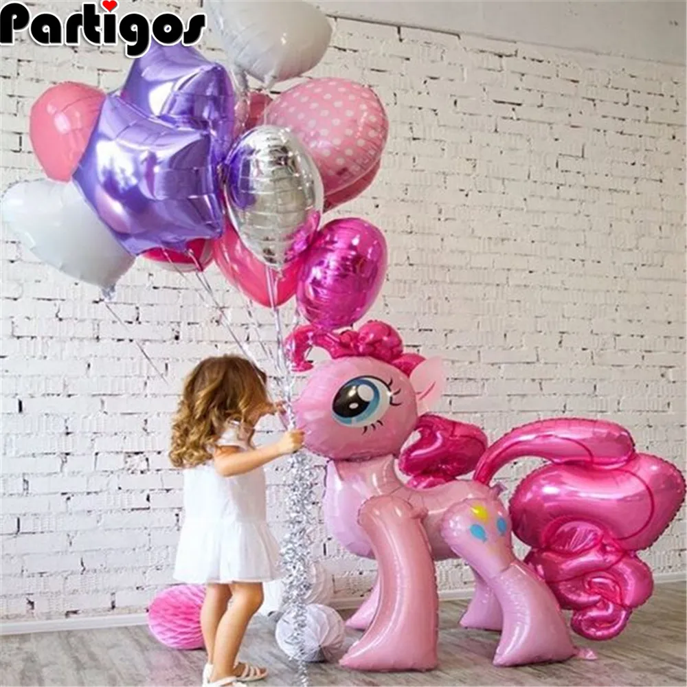 1 шт. 100*97 см Розовая лошадь пони фольгированные воздушные шары-единороги с днем рождения Единорог праздничные гелиевые шары детские животные игрушки Globos