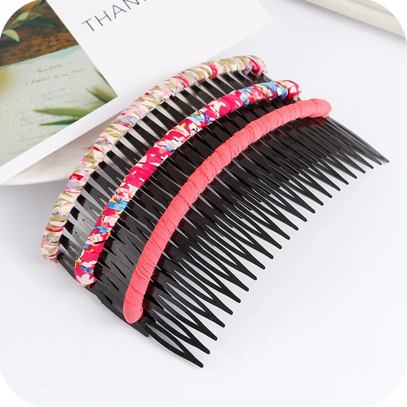 

New Jewelry Headdress Hairdressing Pan Hair Bangs Clip Comb With Teeth Hairband Inverted Hairpin Wide Side Comb Front OH0637