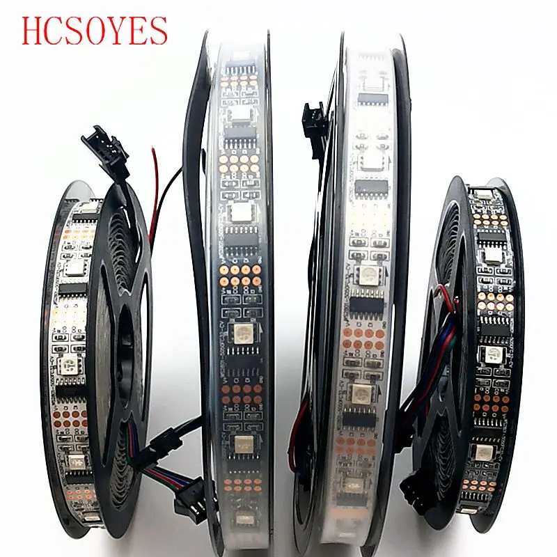 5 м/рулон DC5V ws2801 индивидуально Адресуемая 32 СВЕТОДИОДА/М 5050 RGB лента 12 мм ТВ Led
