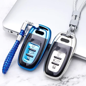 

TPU Car Key Case Cover for Audi A4 A4L A5 S5 A6 Q5 SQ5 3 buttons Car Key Cover Case Folding Remote Keyless Car Remote Key Case