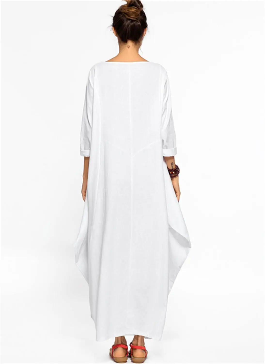 Мусульманское женское длинное Повседневное платье макси ислам этнический арабский abaya халат кафтан винтажное свободное платье длинный