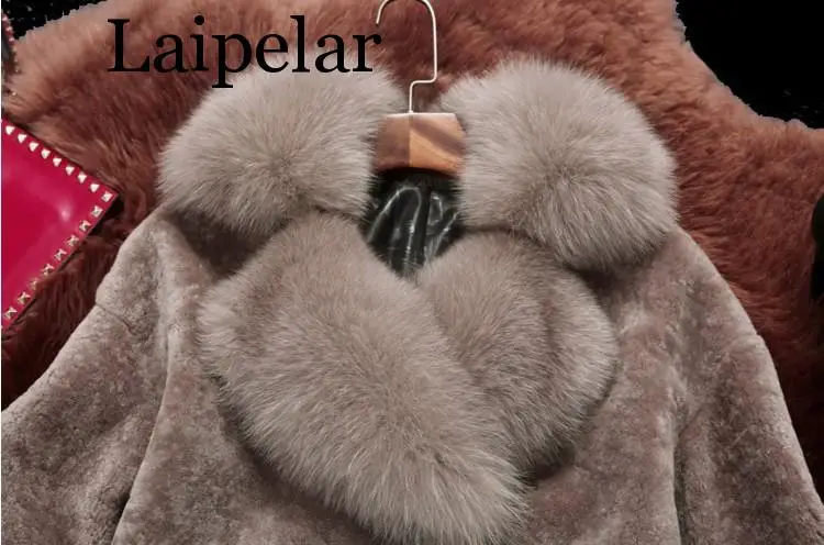 Laipelar, новинка, зимнее пальто из искусственного меха, Женская куртка, овцы, стриженые красные меховые пальто, женская длинная куртка, корейское манто, Femme Hiver
