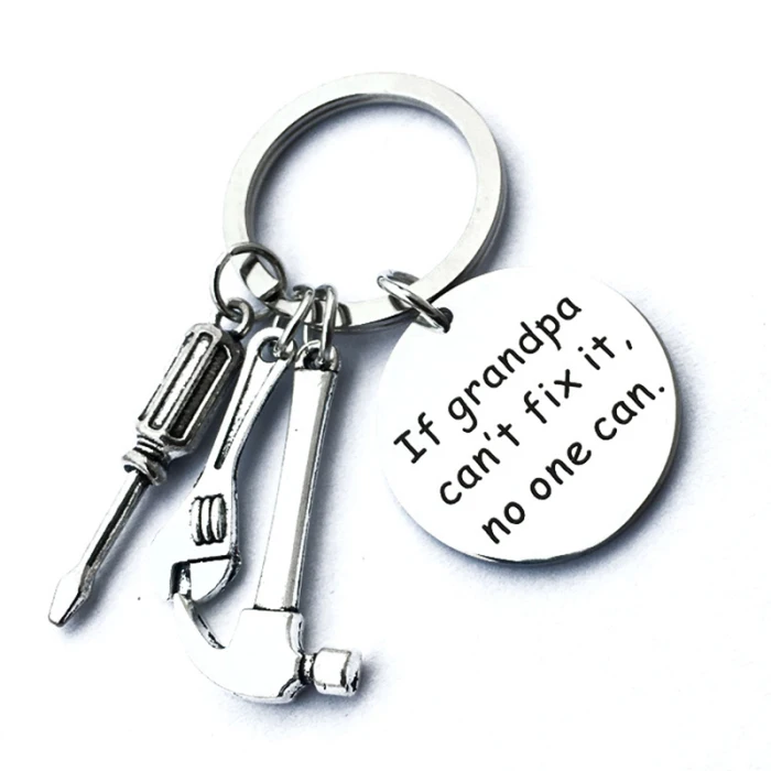 2 шт дедушка подарки от внучки, Если дедушка не может починить его, ни один не может брелок подарок_ WK