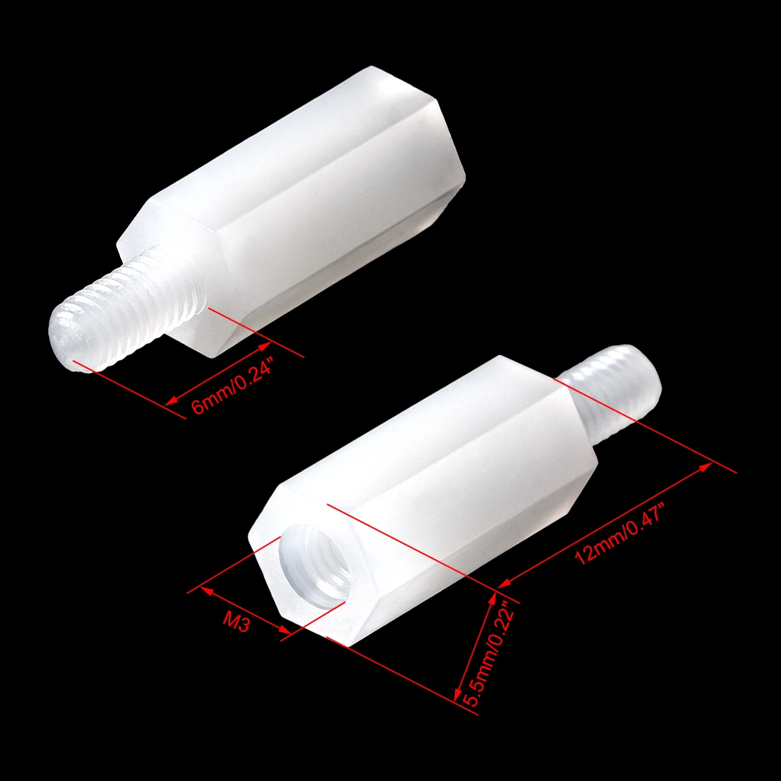 Uxcell 100 шт M3 4 #-40 5 + 12 мм 6 + 6 мм 6 + 8 мм 5 + 16 мм F/M латунная Шестигранная стойка винты PCB столб никелированный