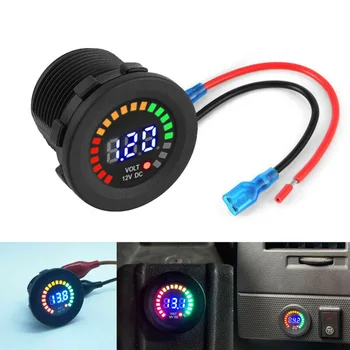 

DC 12V RGB LED Panel Digital Voltage Volt Meter Display Voltmeter Motorcycle Car