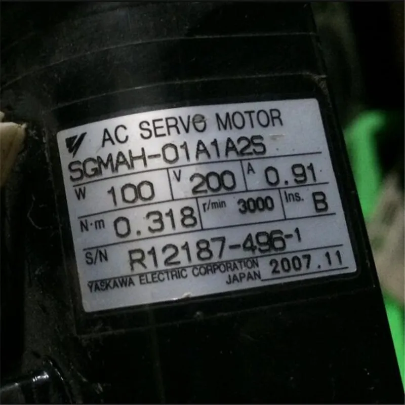 

Used Tested Working SGMAH-01A1A2S AC SERVO MOTOR