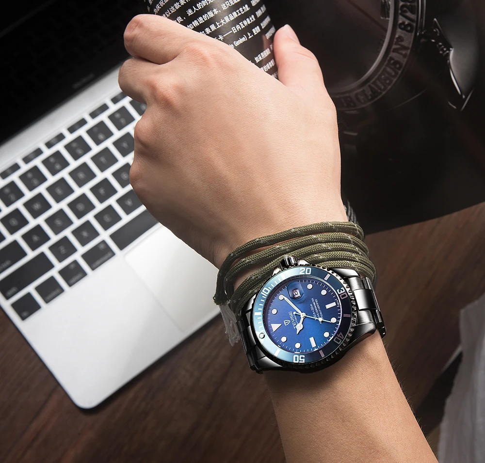 TEVISE Топ бренд Мода воды Призрак для женщин кварцевые часы Швейцария водонепроницаемый стальной ремешок Календарь наручные часы Relogio Masculino