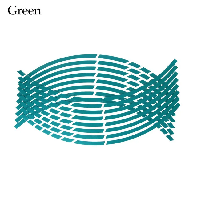 10Pcs Children's Balance Bike Reflective Sticker Wheel Decals Reflective Tire Applique Tape Safety Stickers Bicycle Accessories green 2