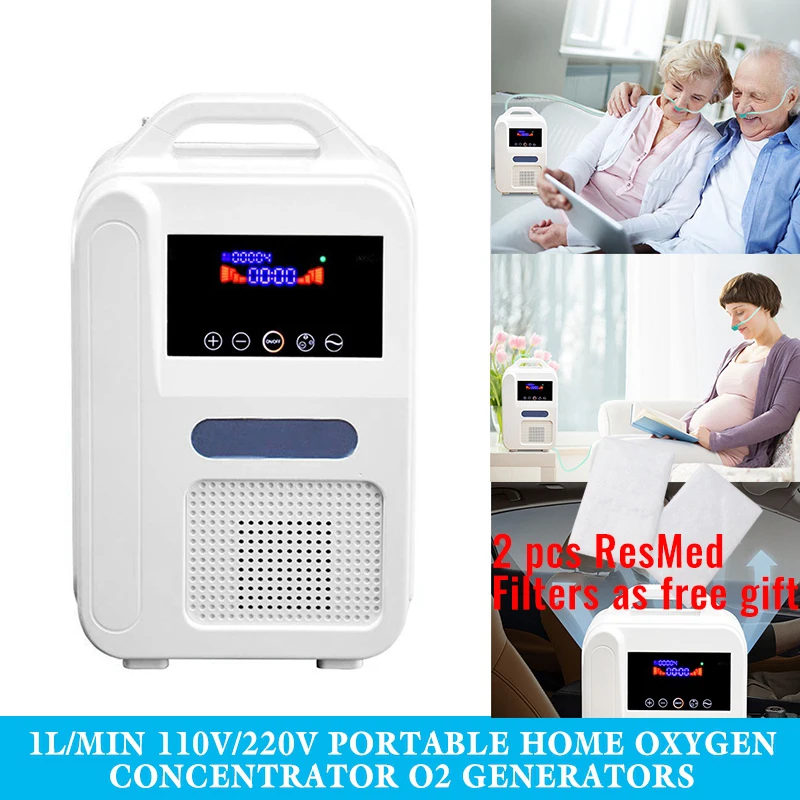  Portable Oxygen Concentrator O2 Generators Air Purifier Ventilator Sleep MINI Oxygen Machine For Ho