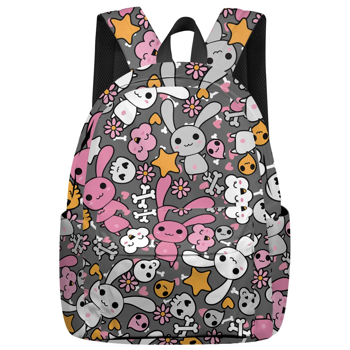 

WHEREISART Cartoon Rabbits Octopus Halloween Backpacks Elementary School Students Night Light Reflective Tactical Backpacks