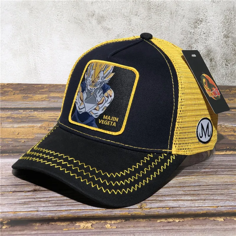 Новая брендовая Кепка Dragon Ball Z VEGETA Snapback Trucker Dad Hat Мужская и женская кепка в стиле панк, хип-хоп, регулируемая косточка, сетчатая Кепка, Прямая поставка