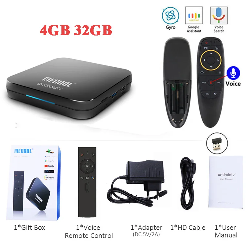 ТВ приставка 4k Android 9,0 MECOOL KM9 PRO A tv Amlogic S905X2 KM3 4 Гб DDR4 32 Гб 64 Гб двойной Wifi BT Google Youtube Netflix медиаплеер - Цвет: KM9 4GB 32GB G10s