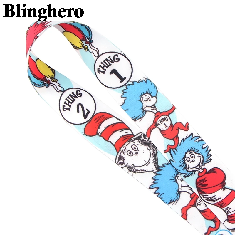 CA419 20 шт./лот Dr. Seuss ремешок брелок для ключей значок ID Мобильный телефон Веревка шейный ремень аксессуары Подарки
