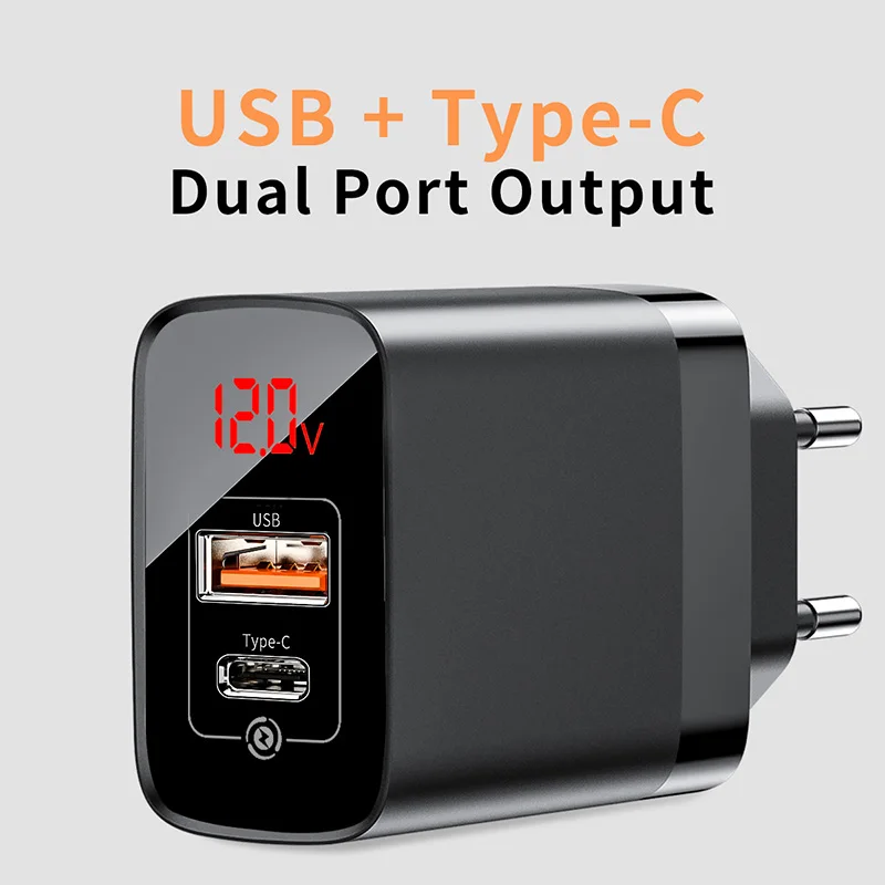 Светодиодный дисплей, мульти USB зарядное устройство для мобильного телефона, адаптер питания для iPhone, samsung, xiaomi 9, настенная розетка для быстрой зарядки, универсальная штепсельная вилка европейского стандарта