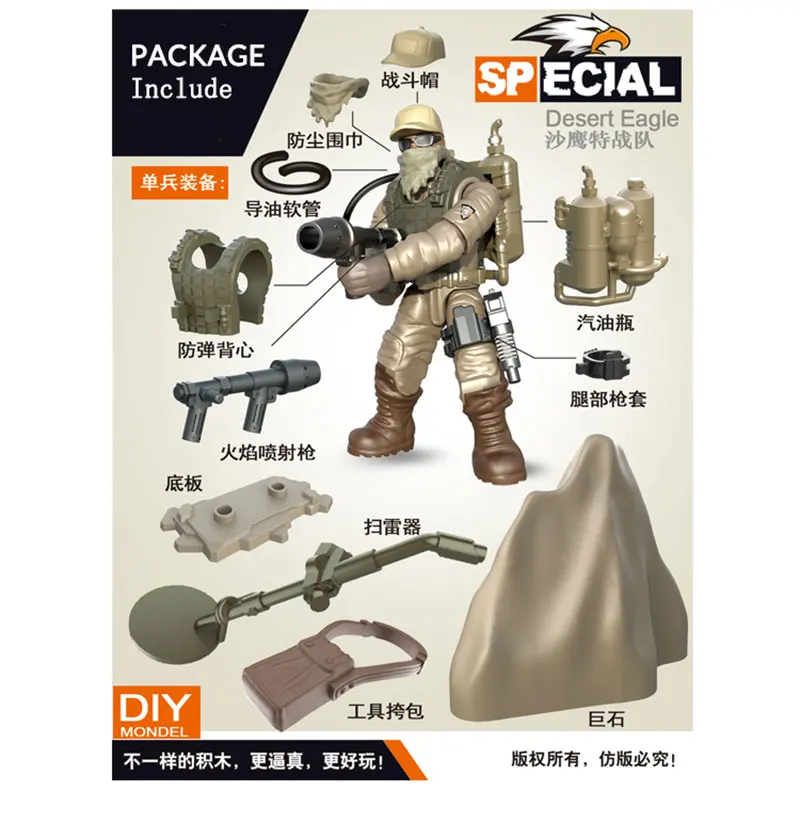 SP Soldier set C Мини-солдат набор спецназ специальные полицейские фигурки с строительными блоками пистолет армии совместимы все основные бренды игрушки подарок дропшиппинг - Цвет: SP Soldier set C