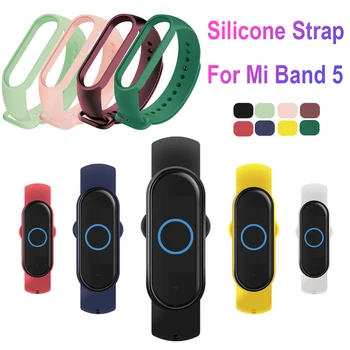 

Bracelet For Xiaomi Mi Band 5 Sport Strap Watch Silicone Wrist Strap Colorful Replacement Smart Accessories New Fashion Style