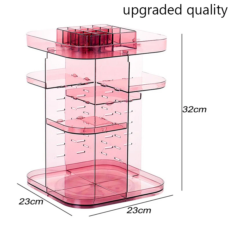 Dozzlor 1 шт. 360 градусов вращающаяся стойка для хранения косметики ювелирные изделия и помада чехол Подставка для дисплея Косметическая Коробка органайзер для макияжа - Цвет: A