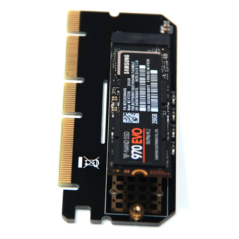 NVME адаптер M.2 для PCIE3.0 полная скорость x16x8x4 Плата расширения MKEY полностью