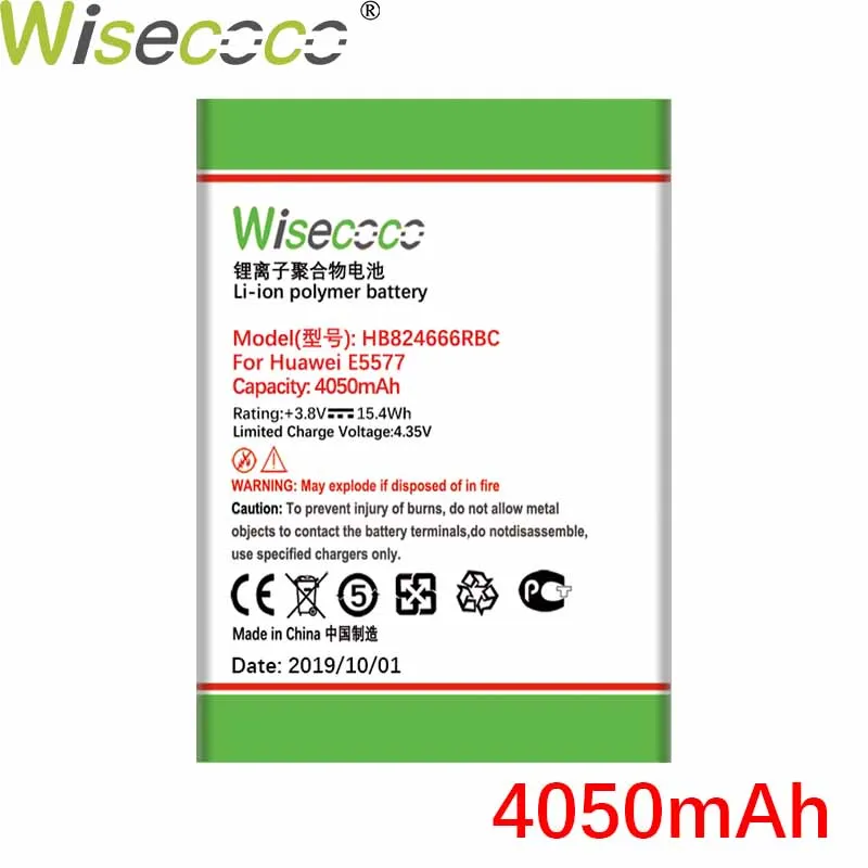 Wisecoco 4050 мАч HB824666RBC батарея для huawei E5577 E5577Bs-937 Wi-Fi роутер телефон новейшее производство высокое качество батарея