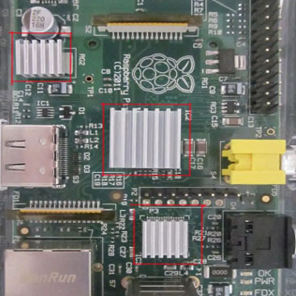 Raspberry Pie теплоотвод из чистого алюминия 3 шт. Raspberry Pi 2B 3 поколения B+ специальный ремень 3 м виниловая спинка