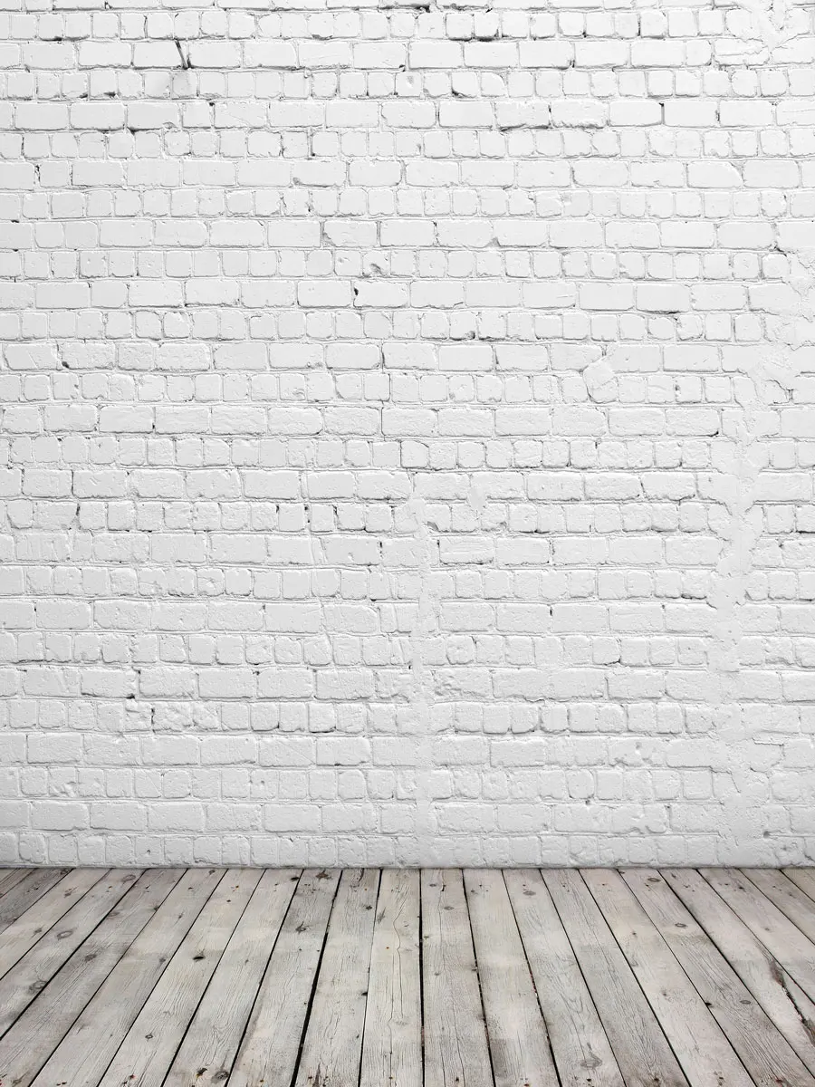 White Vintage Brick Wall Backdrop for Photo Studio LV-182 – Dbackdrop