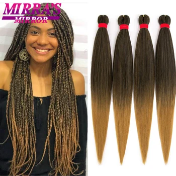 Braid Hair Pre stretched Easy Braid Ombre Synthetic Braids Extensions Senegal Twist Yaki Straight Crochet Hair 20/26/30 Inch 1
