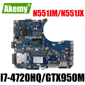 

New N551JX G551JX Laptop Motherboard For Asus G551J N551J G551JX N551JX Mainboard GTX950M i7-4710HQ