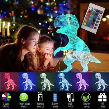 

3D Table Lamp Desk Light Night Light Indoor Lighting Touch Control Home Decor Jurassic Dinosaur Decoration Gifts Modern