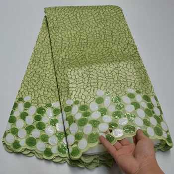 

Latest Organza African Tulle Mesh Lace Fabric for Wedding Dress 2020 High Quality French Lace Fabric Sequins Nigeria Lace Fabric