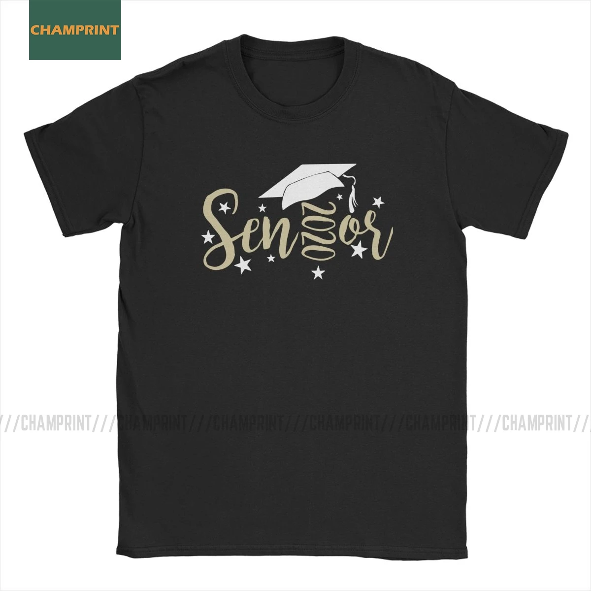 Senior 2020 Graduation T-Shirts for Men Social Distancing Grads T Shirt Quarantine Cotton Stay Home Wash Hands Tees Short Sleeve | Мужская