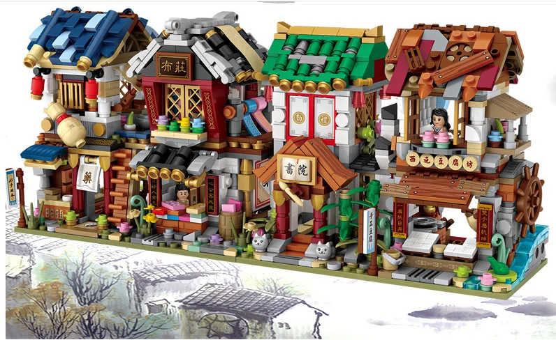 Loz Mini Ancient Street View Blocks 