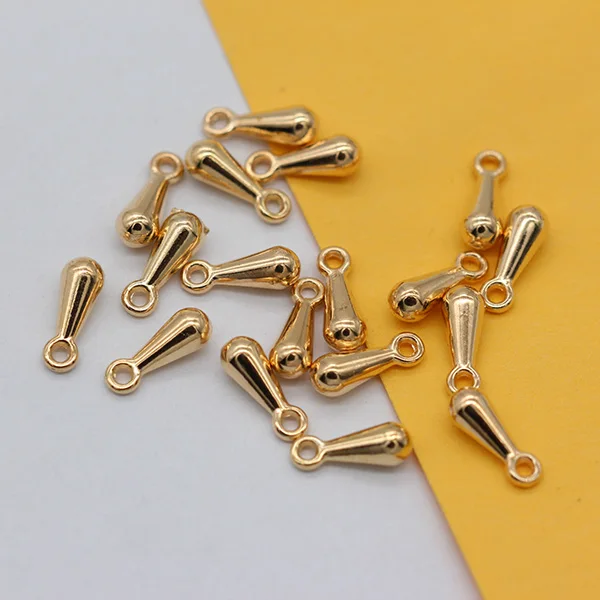 KC gold 100p 2x7 мм 3x9 мм золото/серебро/бронза/родием с капелькой слезинкой, подвески хвост дополнительная цепочка концевые бусины для самостоятельного создания ювелирных украшений - Цвет: KC gold